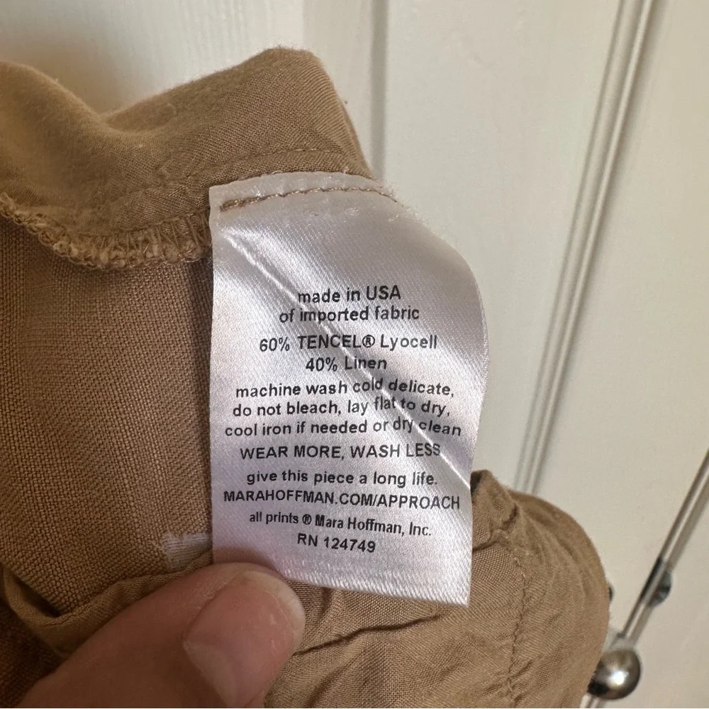 Mara Hoffman Brown Chino pants Linen Size 6 - Picture 9 of 9